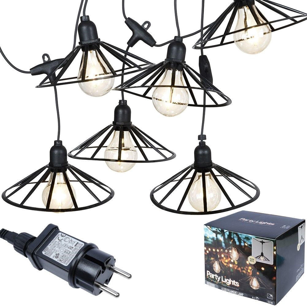Garden loop with LED lights and timer for outdoor use