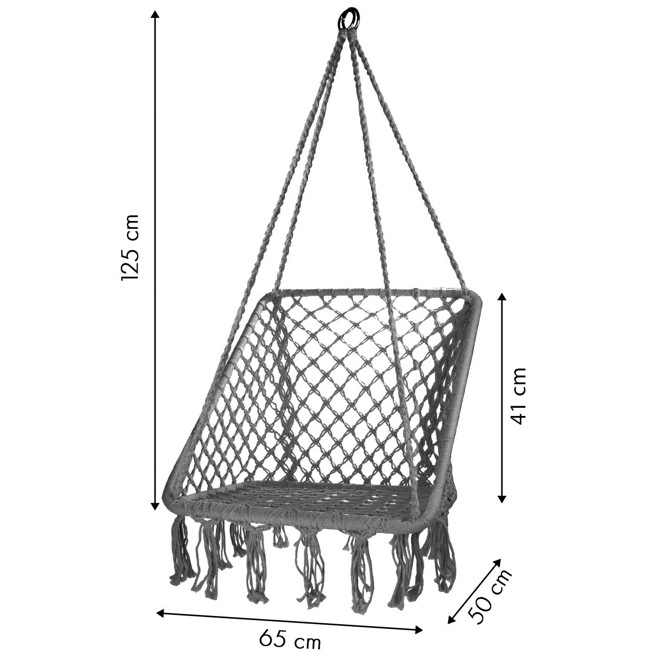 Garden swing with backrest