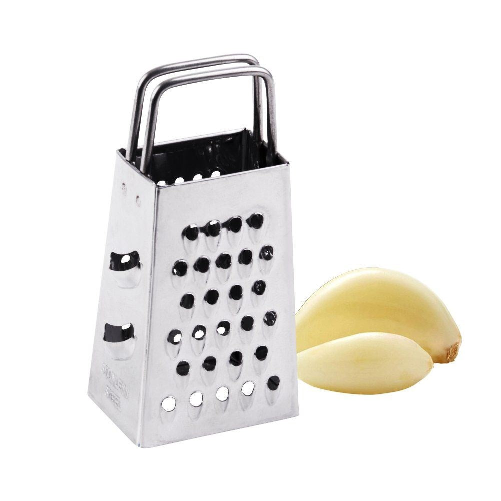 Garlic and ginger grater, steel, 4-sided, 8 cm