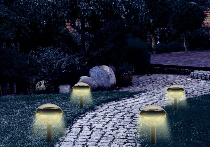 Genius Ideas Set Of 2 Solar Lamp Tiffany Design