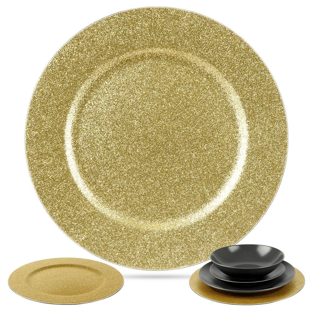 Glamorous Gold Placemat 33 cm - Luxurious table setting