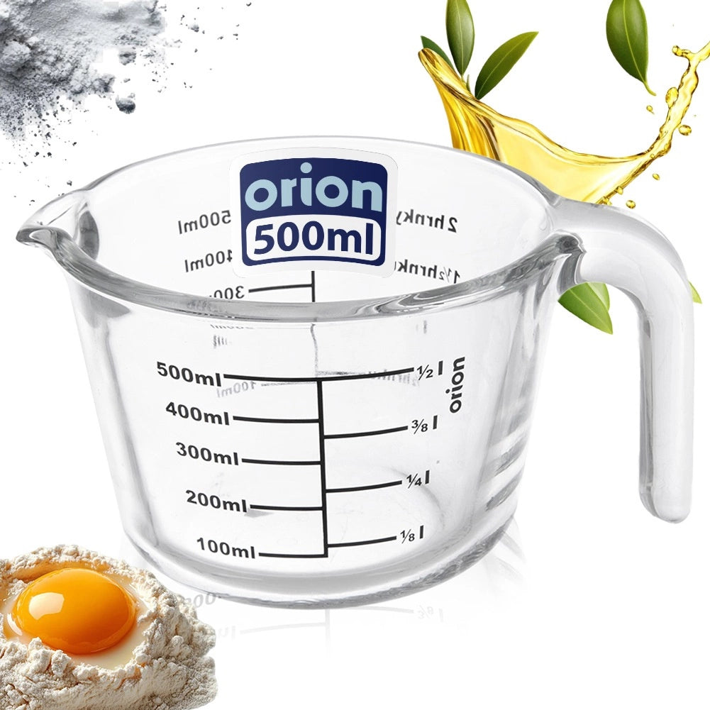 Glass Measuring Jug, 500 ml, Borosilicate, Heat Resistant