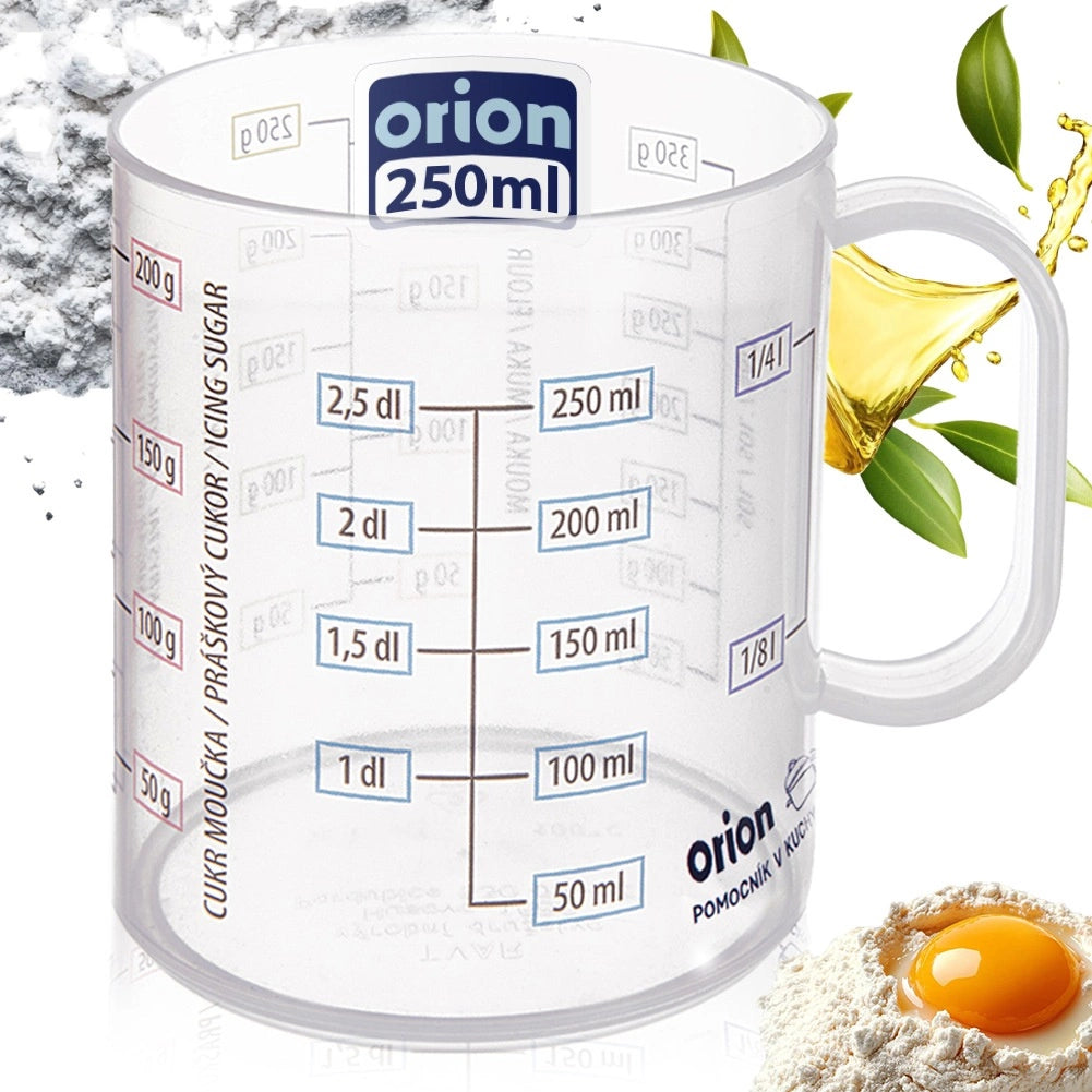 Glass Measuring Jug with Handle, 250ml Capacity