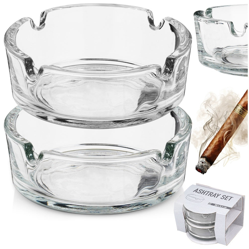Glass ashtray 8 cm 2 pcs.