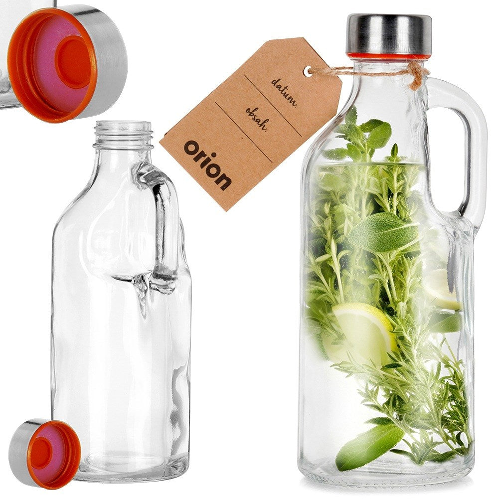 Glass bottle with handle 550 ml