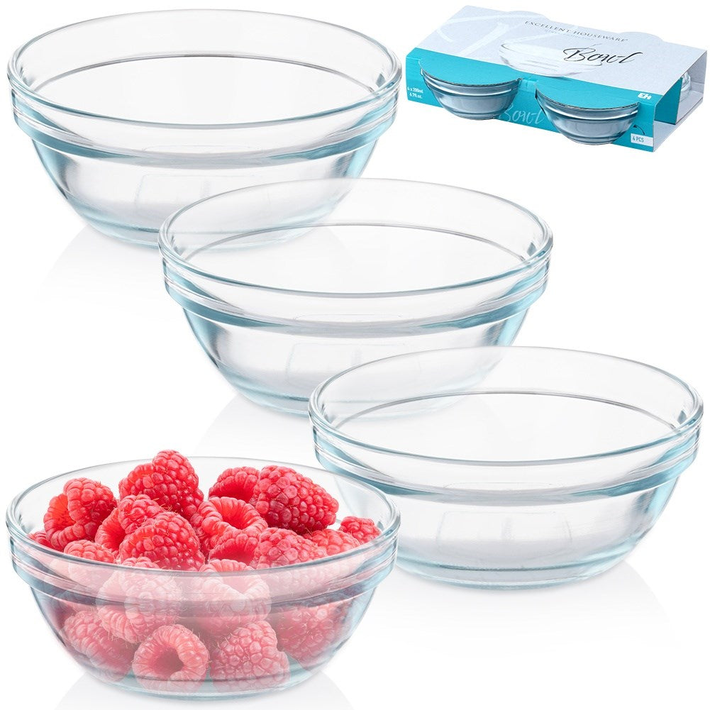 Glass bowls 10.5 cm, 200 ml 4 pcs.