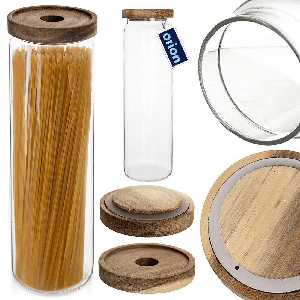 Glass container for loose products with lid and seal 1.85 l