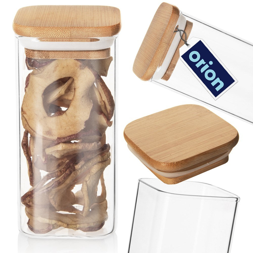 Glass container for loose products with lid and seal 320 ml