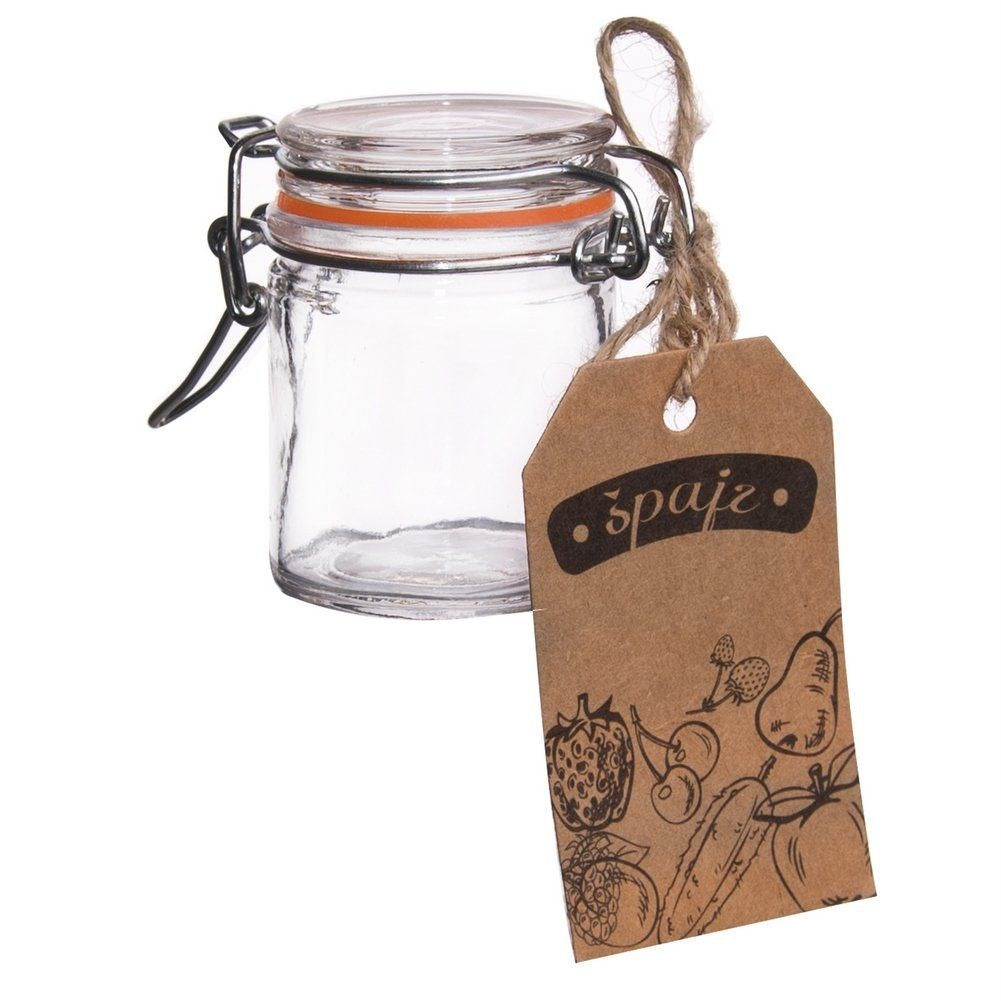 Glass jar with airtight patent lid for safe storage