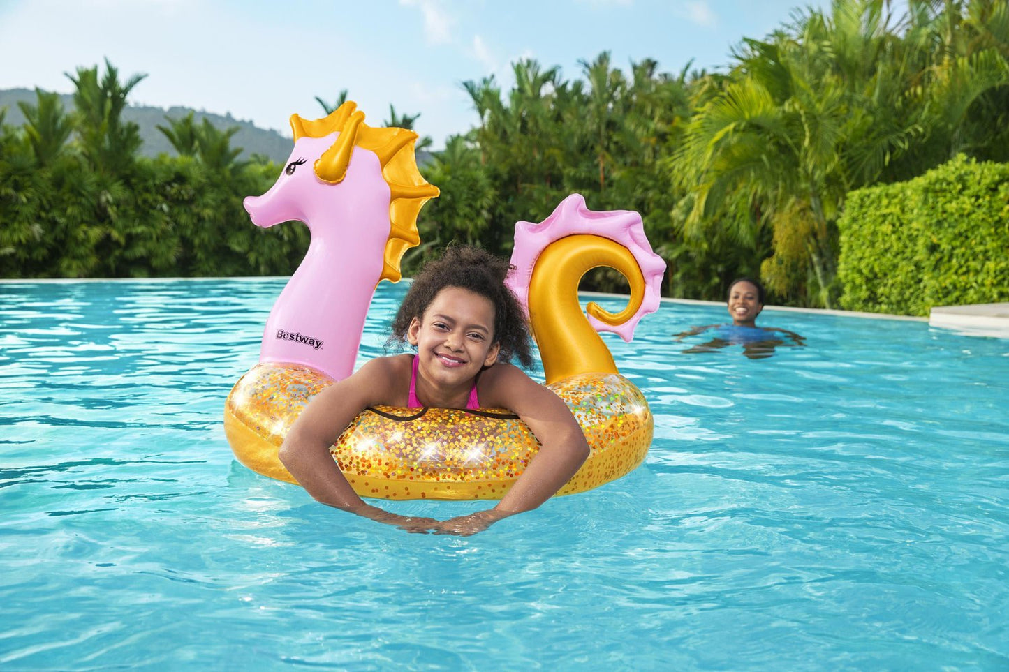 Glitter Seahorse Swim Ring