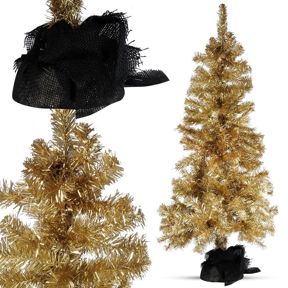 Gold Artificial Christmas Tree 120 cm - Stable and Impressive