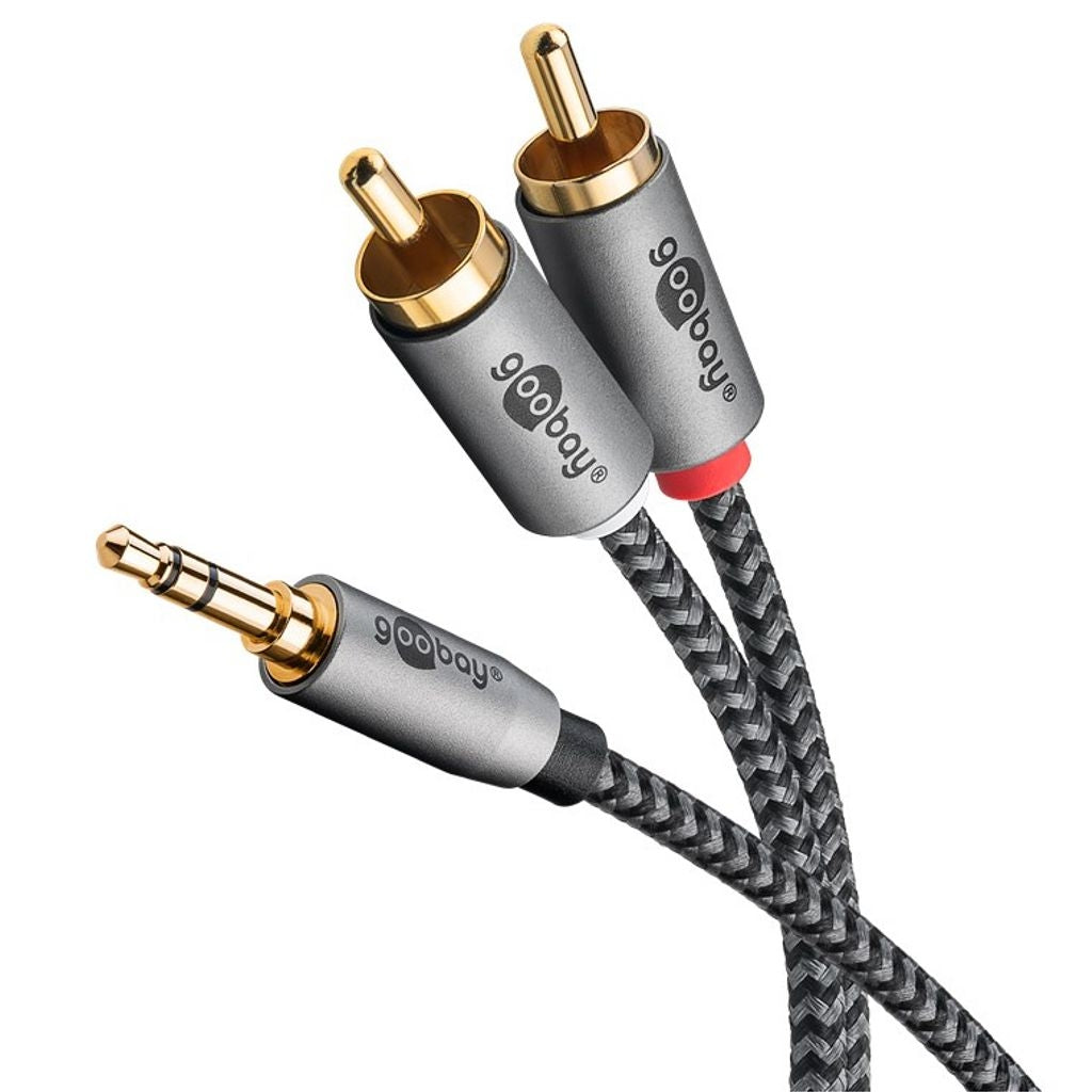 Goobay Audio adapter cable AUX, 3.5 mm socket to stereo RCA connector, 3m