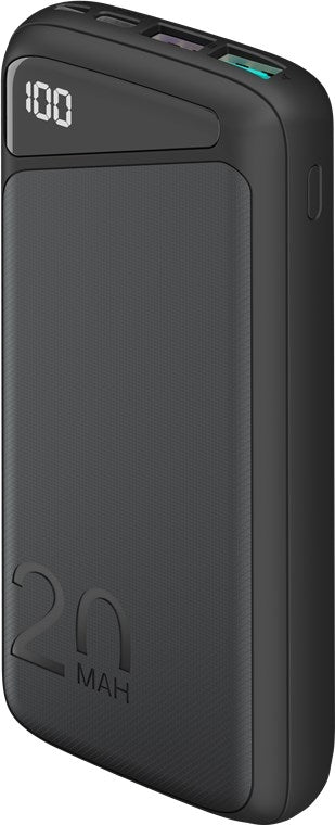 Goobay Powerbank with Fast Charging, PD, QC 3.0, 20,000mAh - Black