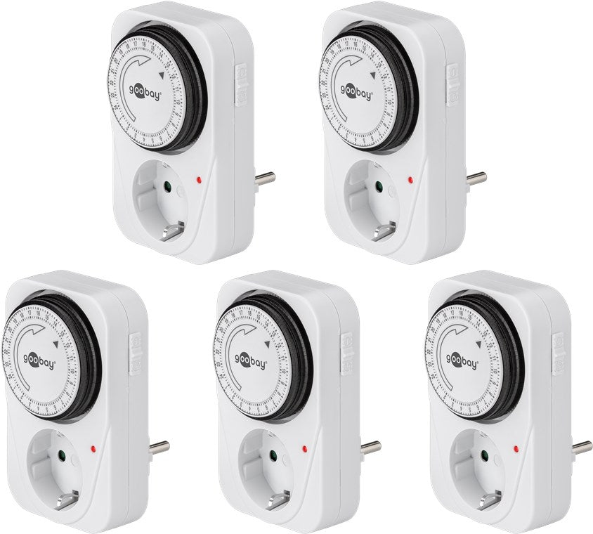 Goobay Switch clock / Timer 16A, 3500W (5-pack) - White