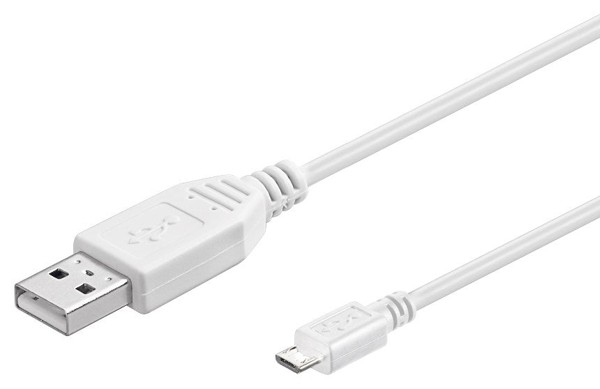 Goobay USB 2.0 cable, micro-USB to USB-A, 60cm, white