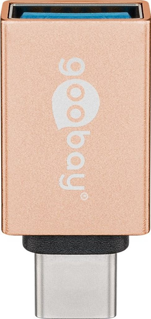 Goobay USB-A OTG to USB-C Adapter - Gold