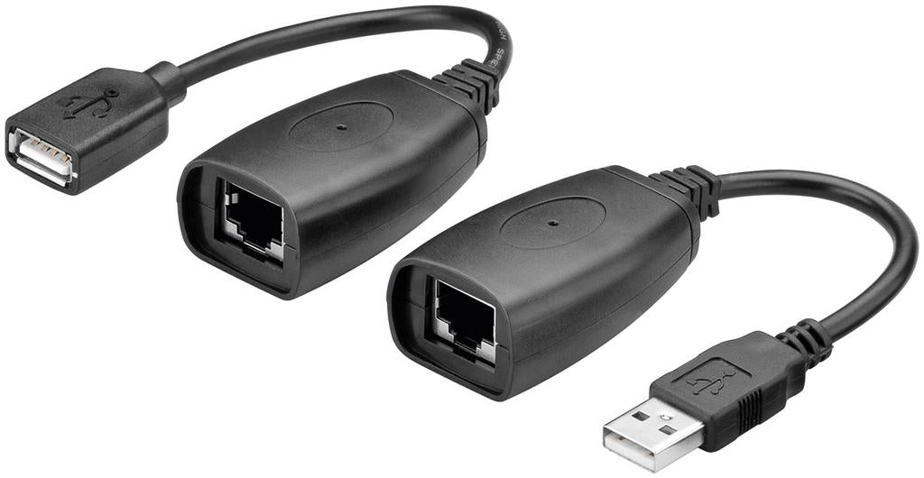 Goobay USB Extender Adapter Ethernet 40 m - Black