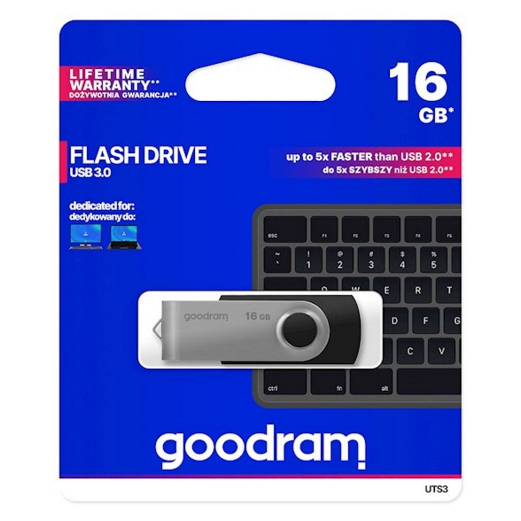 Goodram Twister Flash Drive USB 3.0 16GB - Black