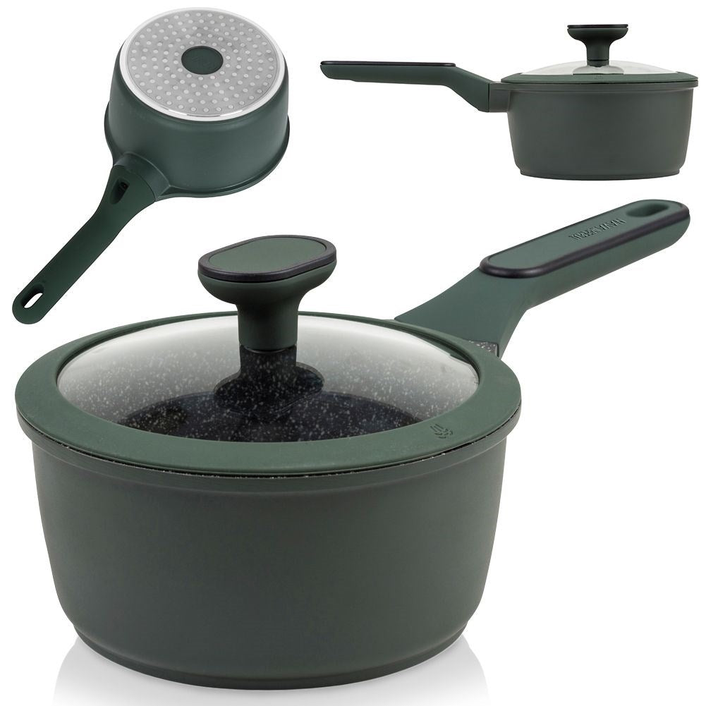 Granite saucepan with glass lid IMPERIAL 18 cm, 1.8 l