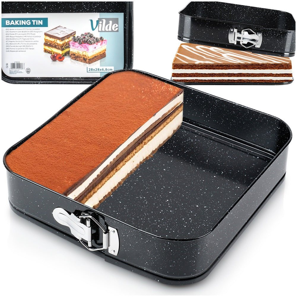 Granite stretchable baking tin 28x28x6.8 cm