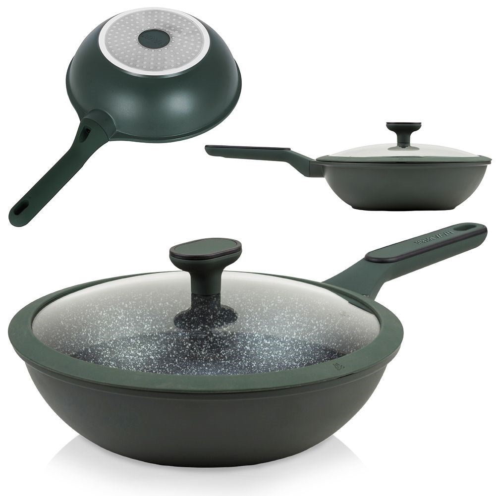 Granite wok pan with glass lid IMPERIAL 28 cm, 3.5 l