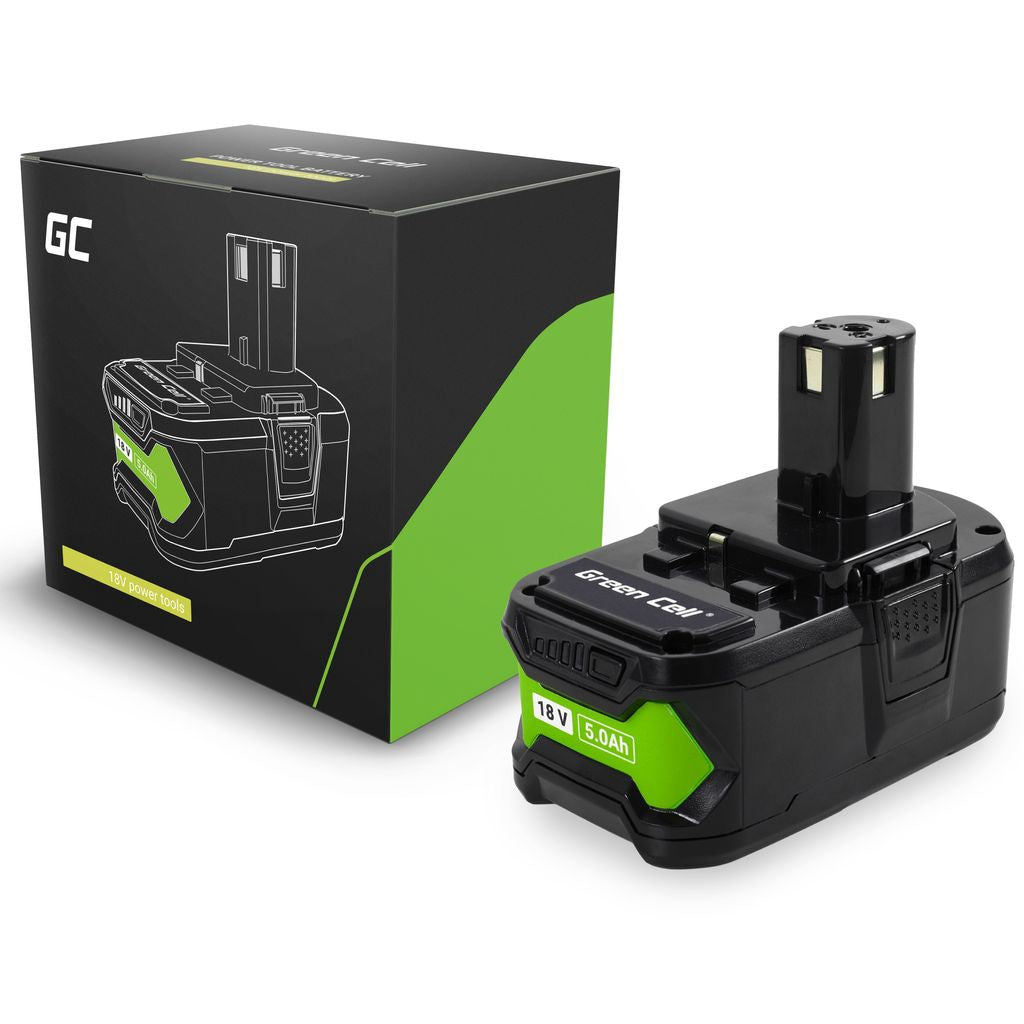 Green Cell 18V 5Ah ersättningsbatteri för Ryobi One+ RB18L50