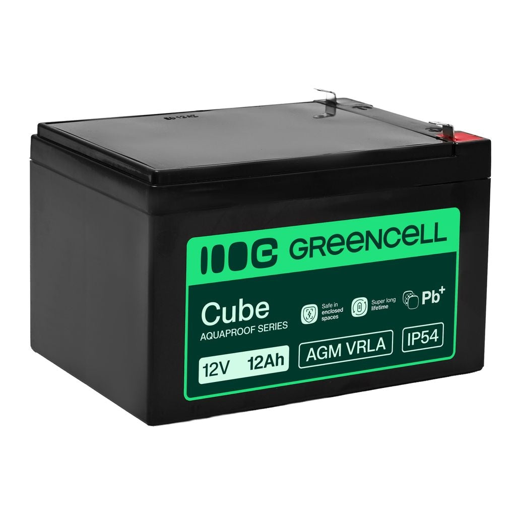 Green Cell Agm Vrla 12V 12Ah underhållsfritt batteri (151X98.5X95Mm)