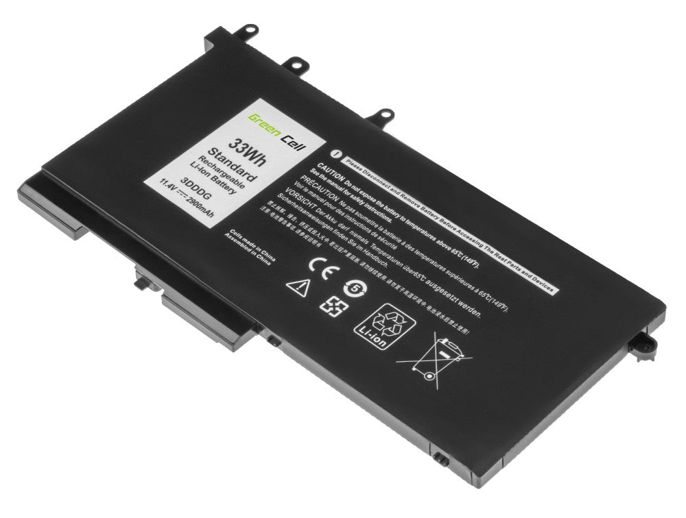 Green Cell Battery 3DDDG 93FTF for Dell Latitude 5280 5290, 11.4V 2900mAh