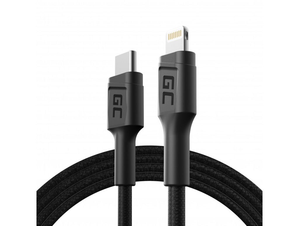 Green Cell Cable Power Stream, USB-C to Lightning, 1m PD (Apple MFi Certified)