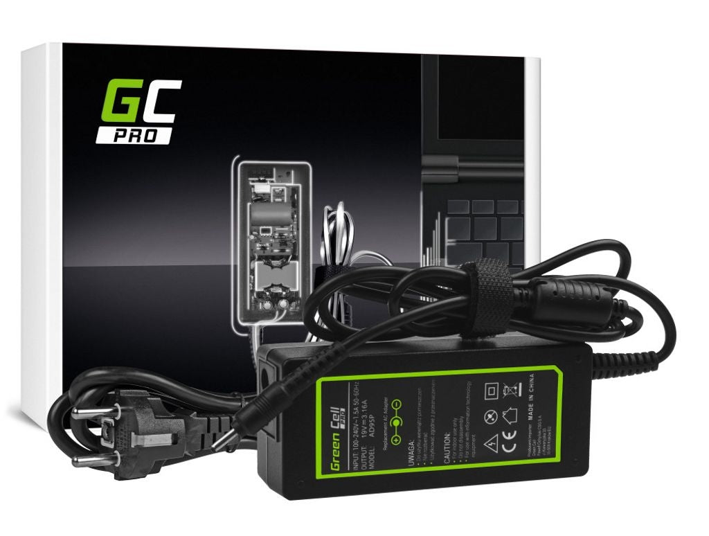 Green Cell PRO Charger / AC Adapter 19V, 3.16A, 60W for Samsung