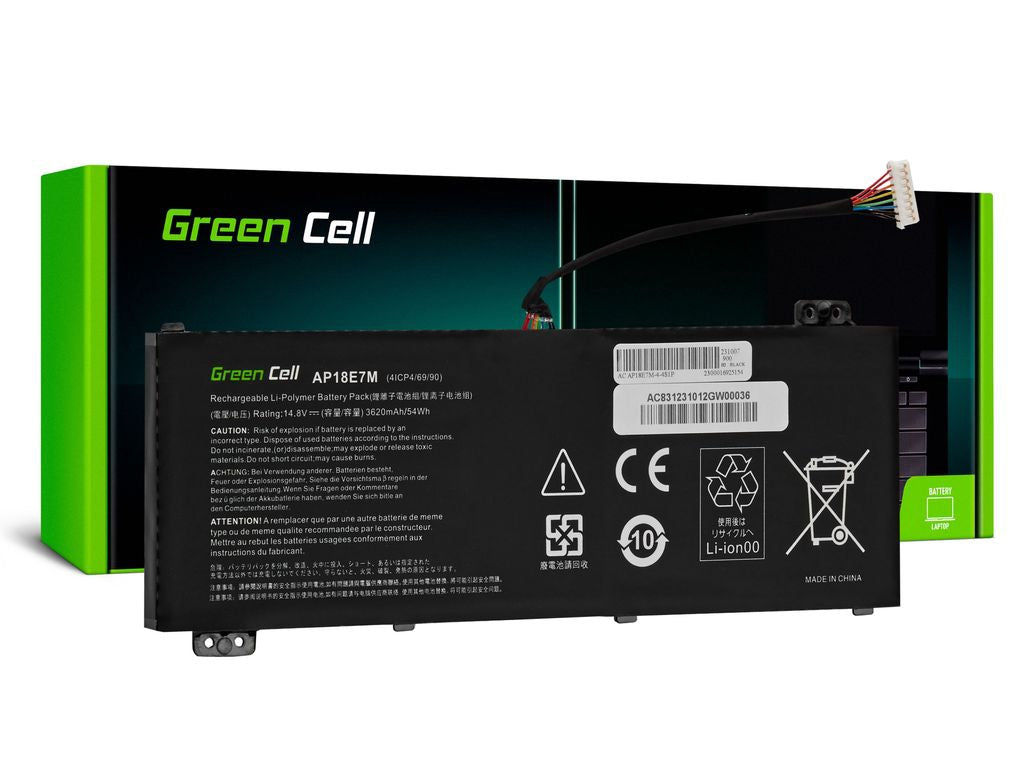 Green Cell-batteri för Acer Nitro 5 AP18E7M AP18E8M