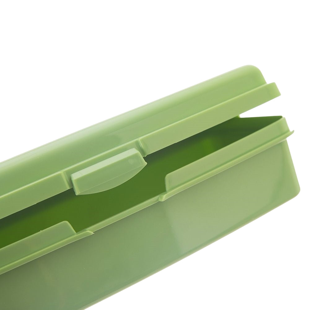Green Lunch Box with Clip Lock and Divider for Meals