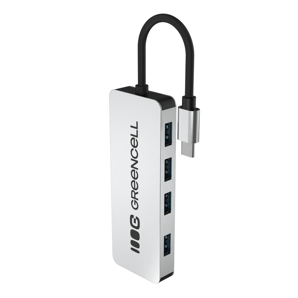 Greencell Basic USB-C-hubb till 4x USB-A 3.0, 5 Gb/S