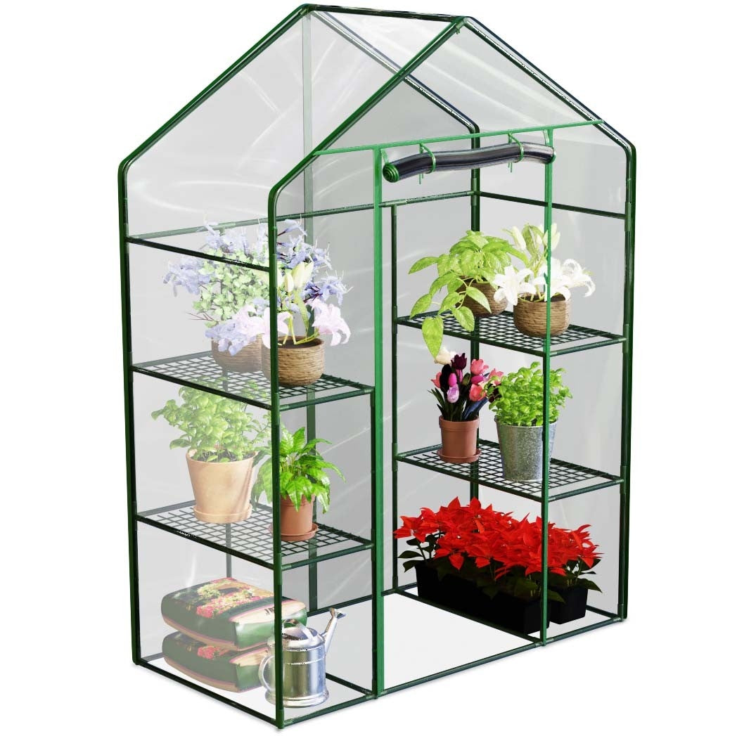 Greenhouse with two shelves 140 x 71 x 195 cm Plonos 4922