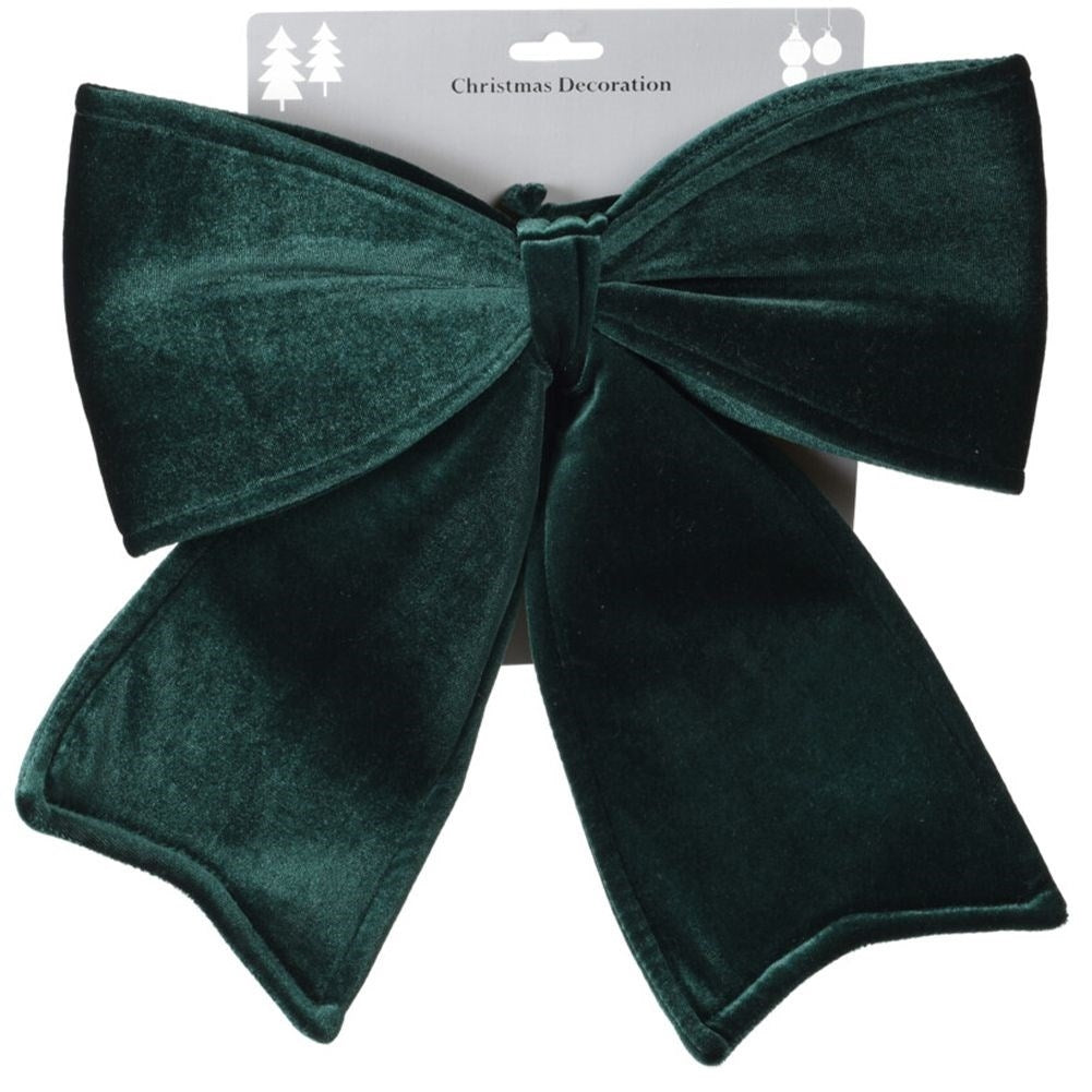 Green velvet set - elegant Christmas tree and wreath decoration
