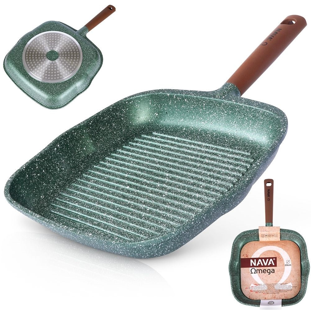 Grill pan with five-layer non-stick granite coating