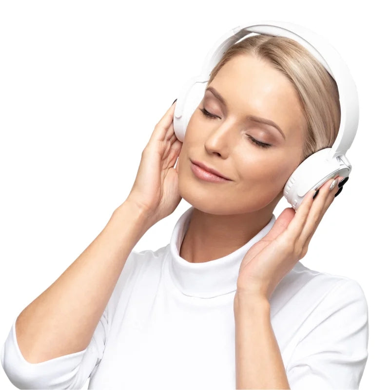 Grundig ED-40080: Bluetooth Stereo Headphones with Noise Isolating Microphone White