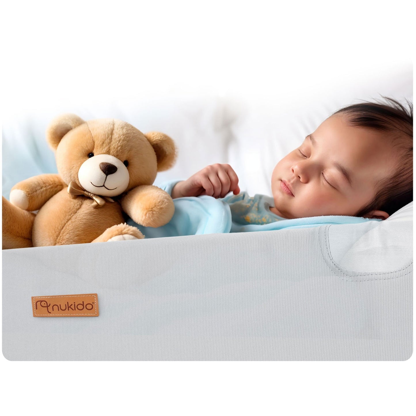 Guard rail for bed 120 x 44 x 41 cm Nukido grey