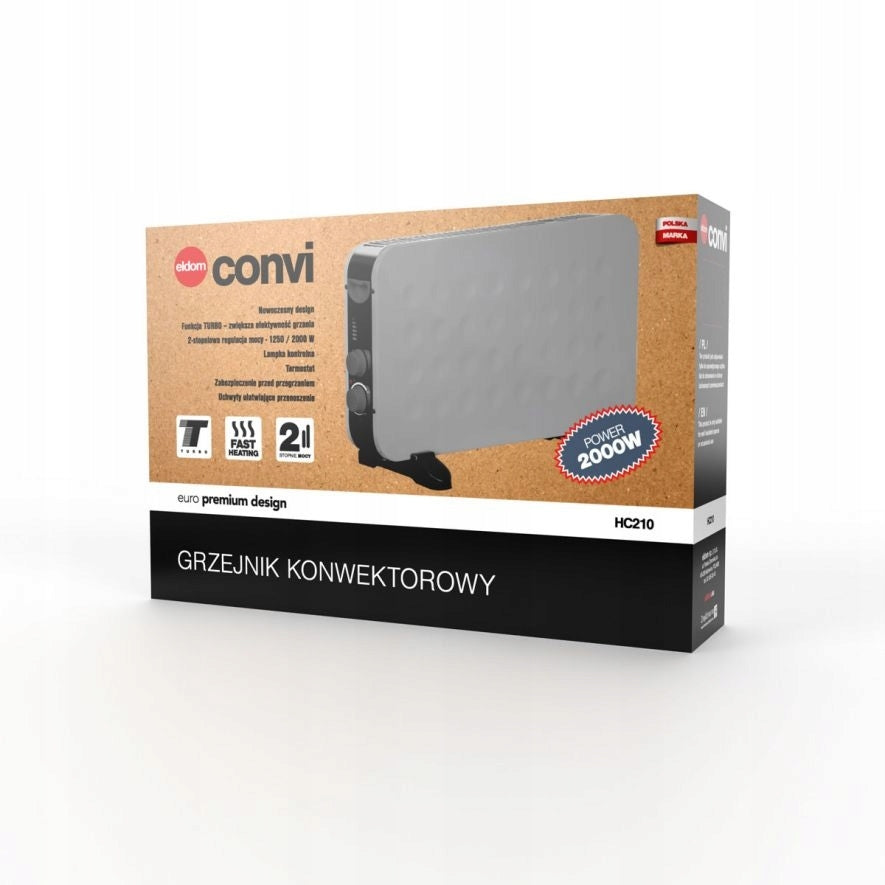 HC210 Eldom convector heater 2000 W, gray