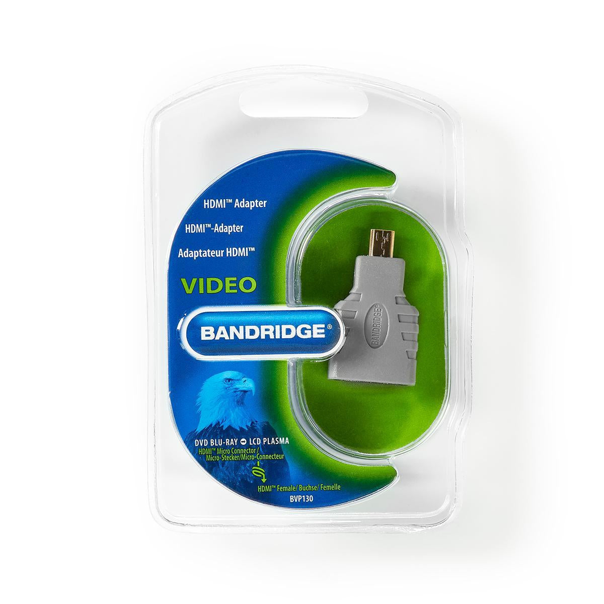 HDMI adapter HDMI micro connector - HDMI female gray