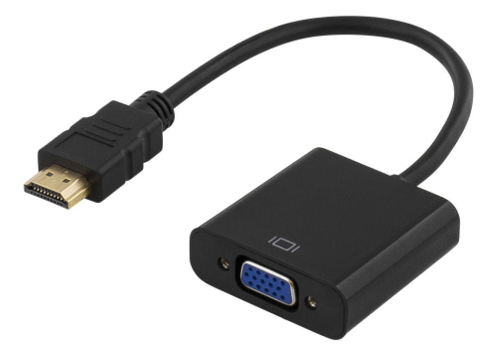 HDMI to VGA adapter, 19-pin ha - 15-pin ho