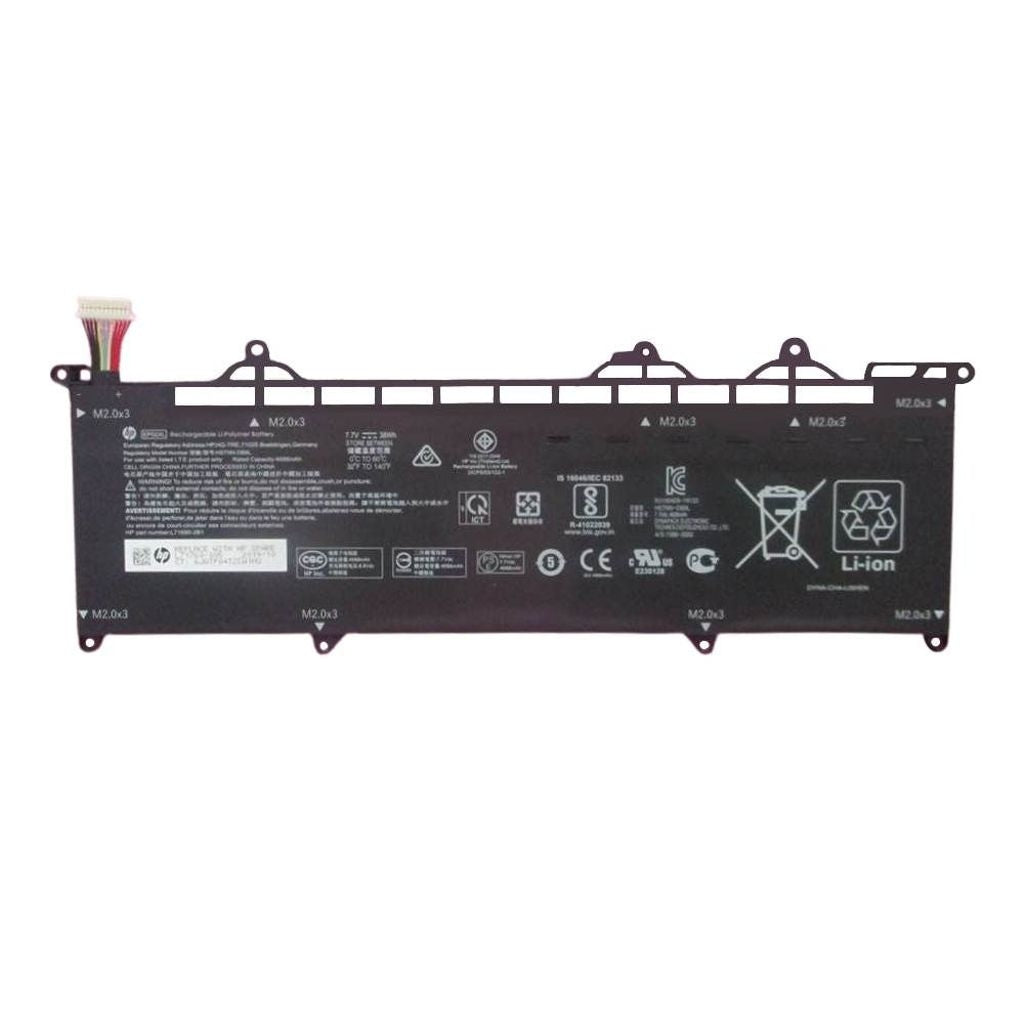 HP 2C laptop battery, 38Wh, 4,935Ah, Li-ion, EP02038XL-PL, EP02XL