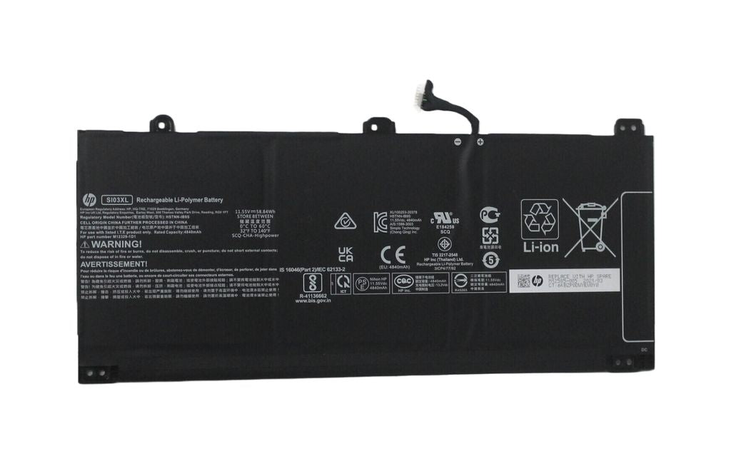 HP 3C Laptop Battery, 58Wh, 5.095Ah, Li-ion, SI03058XL-PL, SI03XL