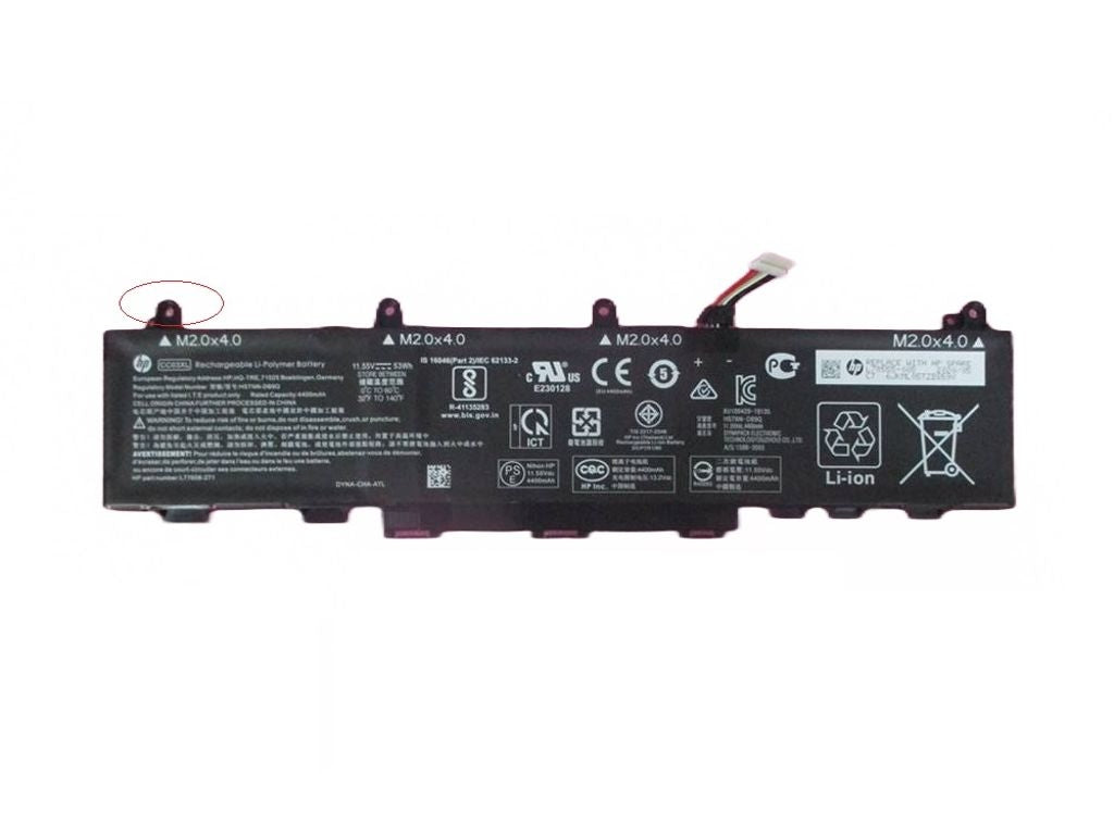 HP 3C laptop battery, 53Wh, 4.59Ah, Li-ion, CC03053XL-PL, CC03XL