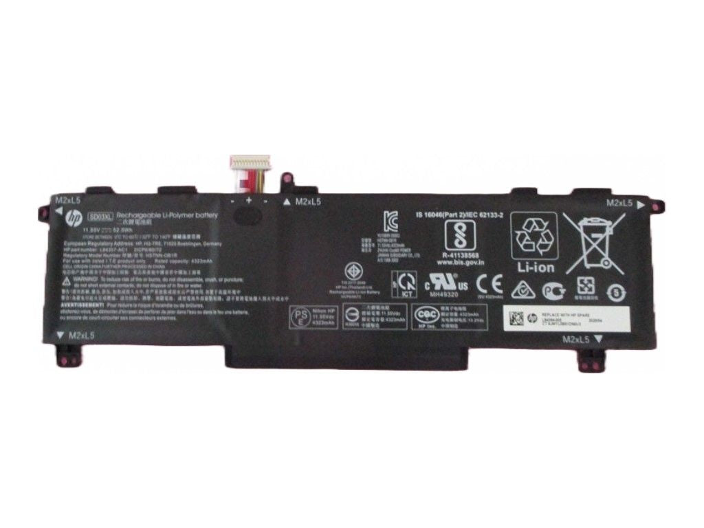HP L84394-006 Laptop Battery, 52Wh, 4.55Ah, Li-ion - SD03XL