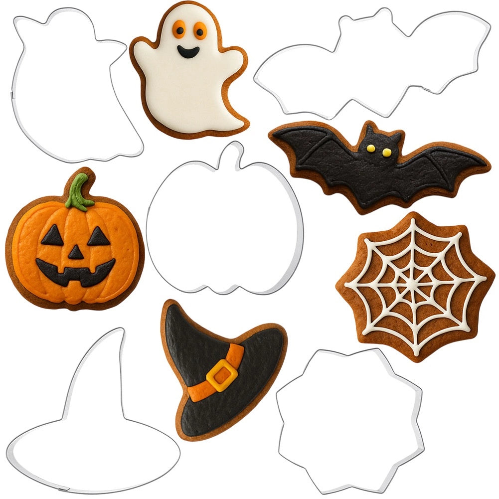 Halloween Cookie Cutters Set, 6 Pcs Stainless Steel