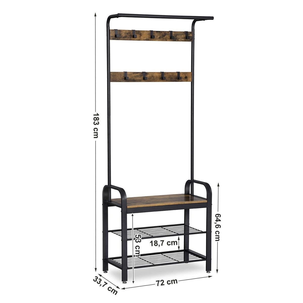 Hanger, clothes stand, wooden shoe rack, LOFT