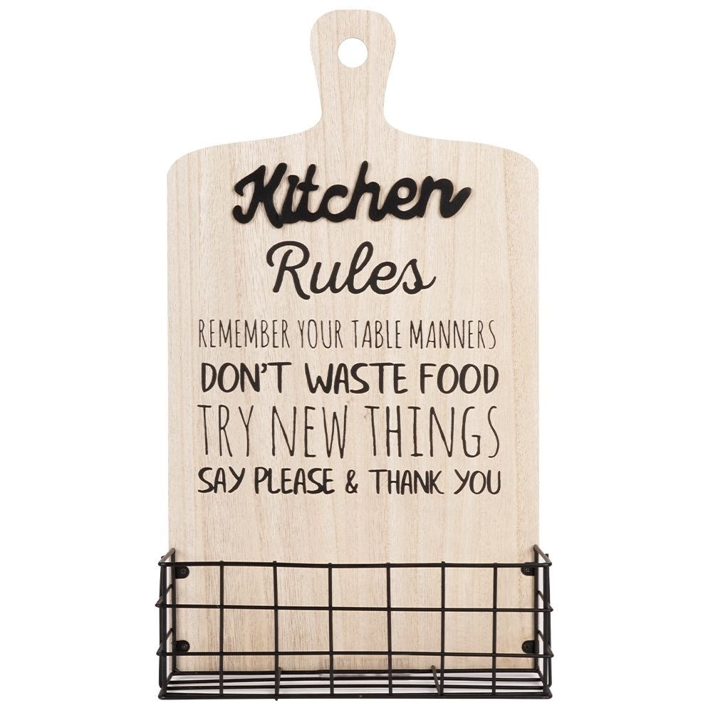 Hanging Cutting Board Kitchen Basket for Spices and Utensils