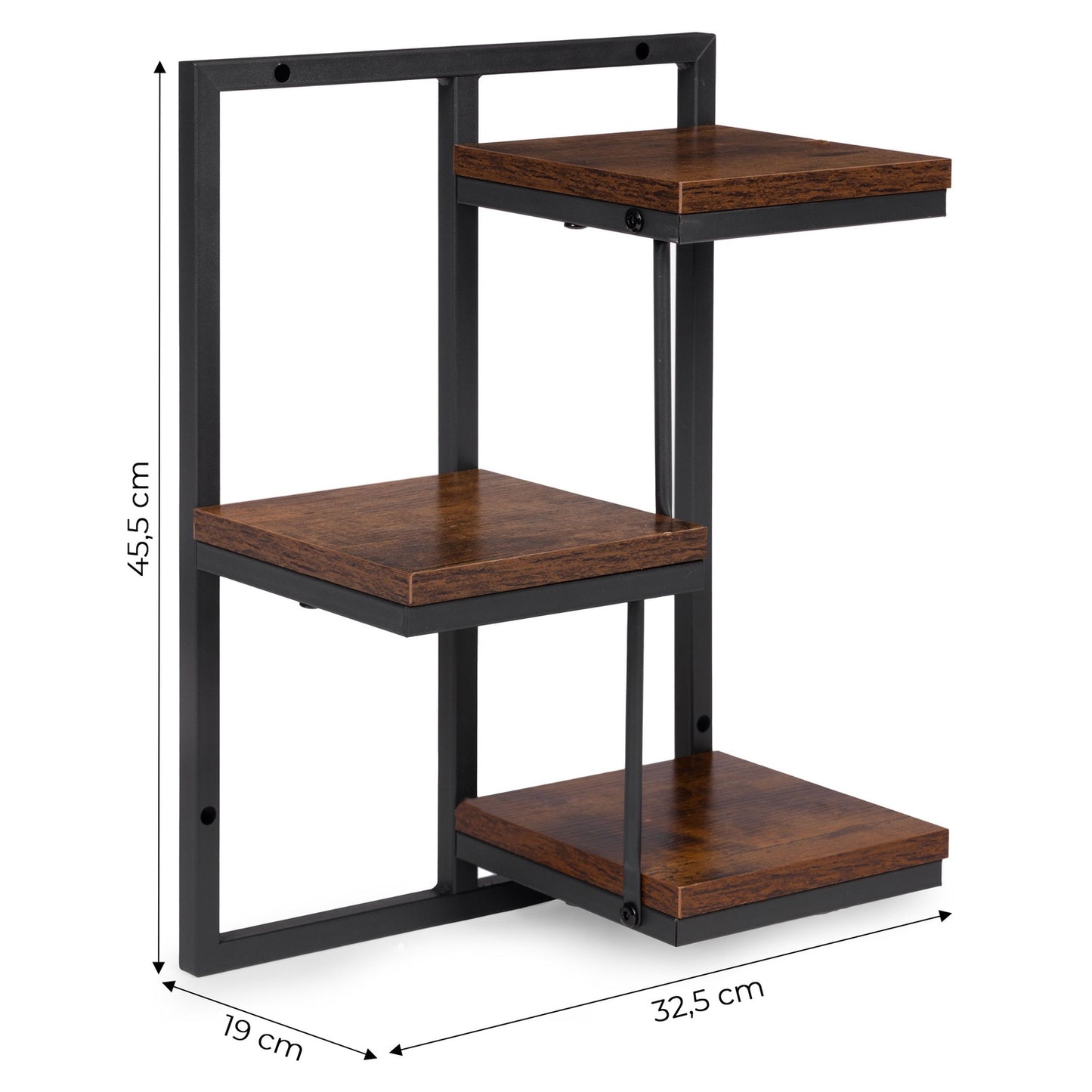 Hanging Plant Shelf – 3-Tier Steel Wall Mount