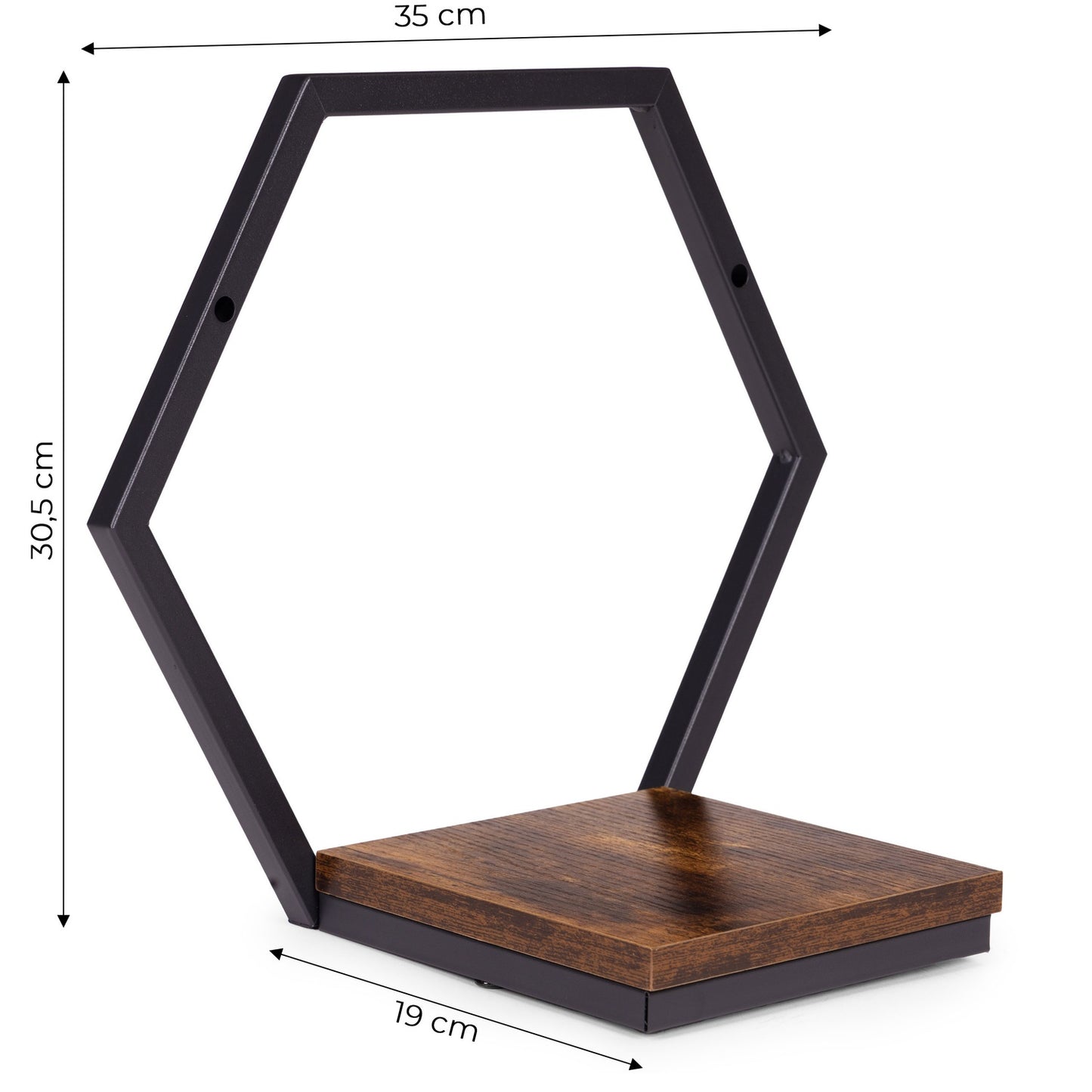 Hanging Plant Shelf, Loft Style Steel & Chipboard